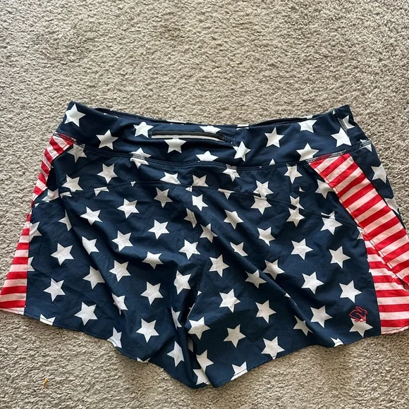 Rabbit Women’s Patriotic Star and Stripe Shorts XL - Picture 2 of 3